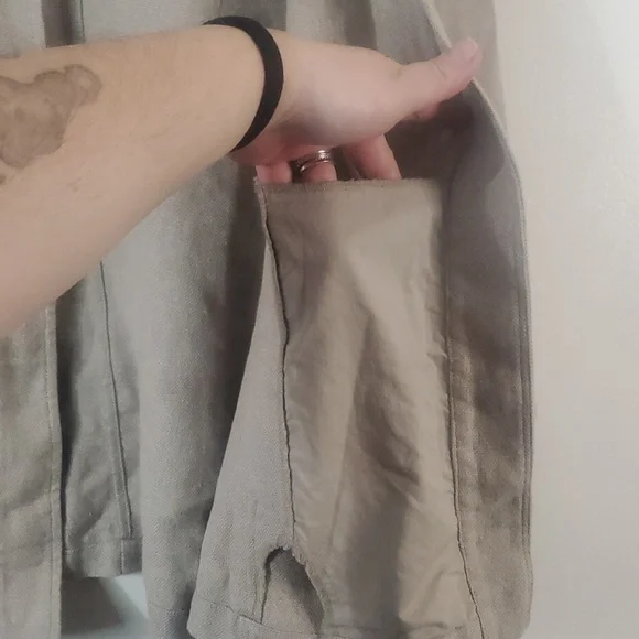 Eileen Fisher Linen Jacket Size Medium Neutral Coastal - Picture 6 of 16